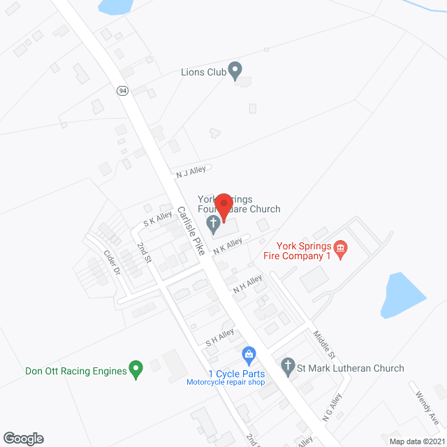 Whispering Pines in google map