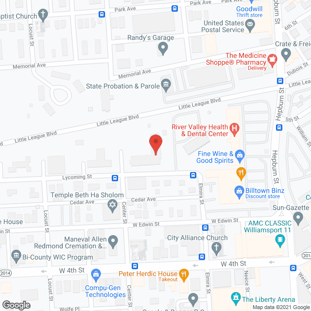 Williamsport Manor Apartments in google map