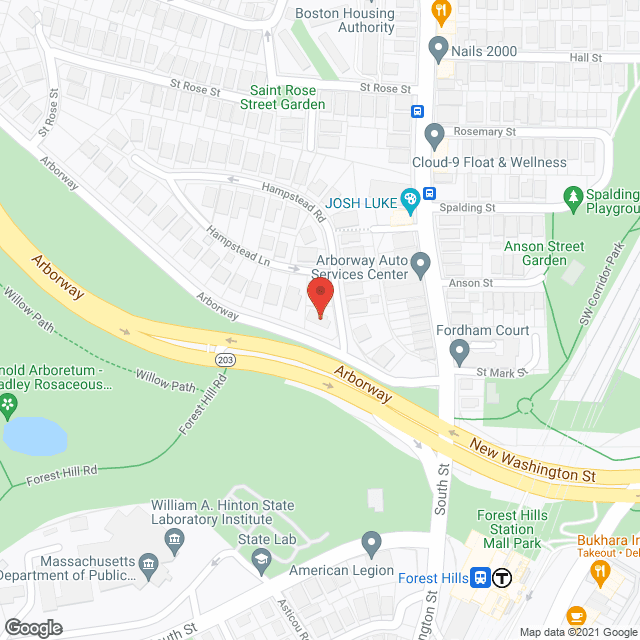 Arborway Residence in google map