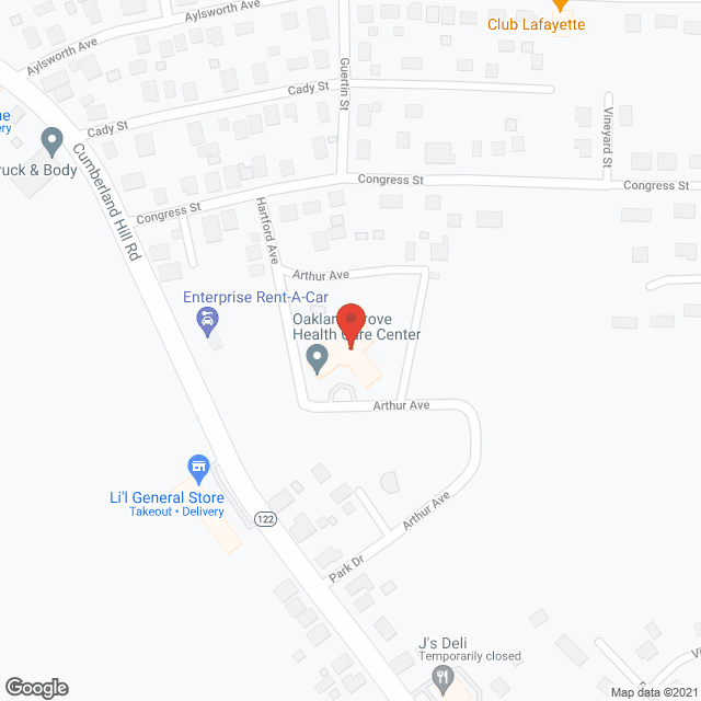 Oakland Grove Health Care Ctr in google map