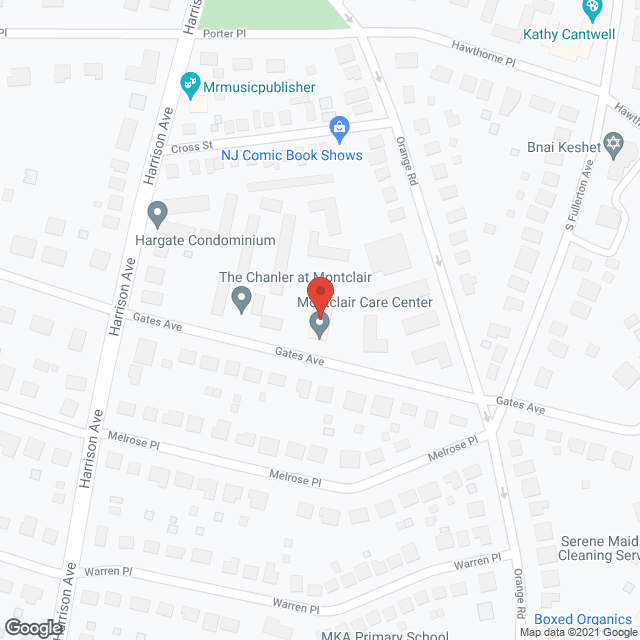 Montclair Care Center in google map