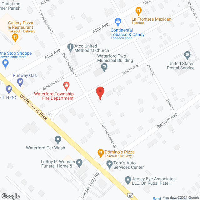 Auburn House in google map