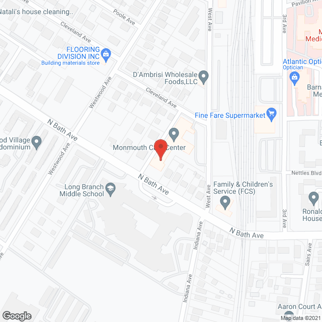 Monmouth Care Center in google map