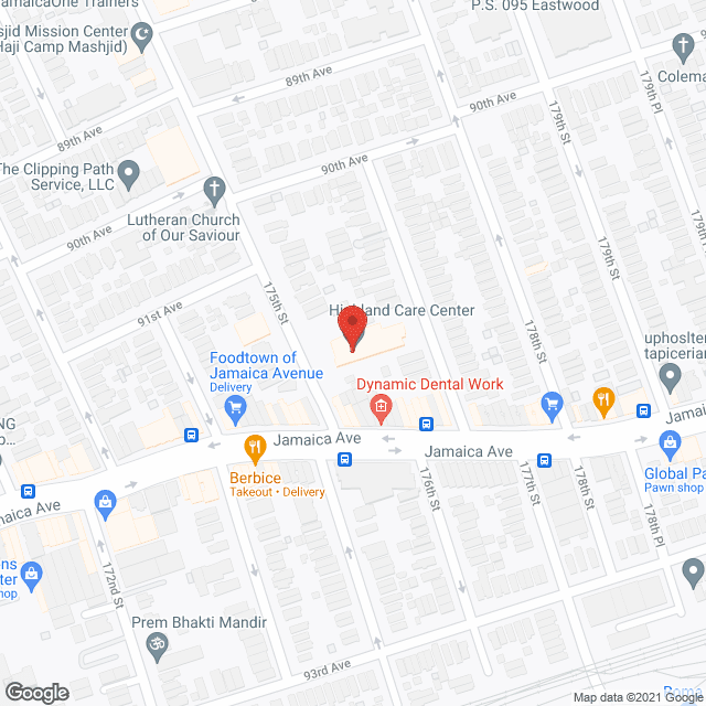 Highland Care Ctr in google map