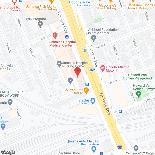 Jamaica Hospital Nursing Home in google map