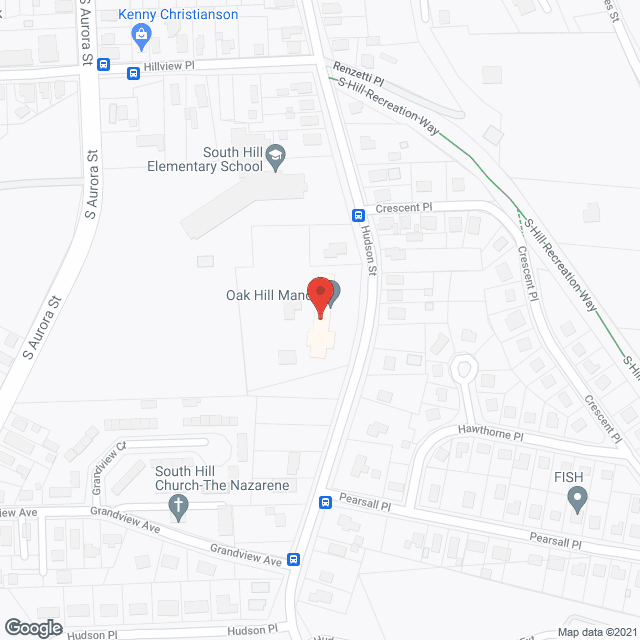Oak Hill Manor in google map