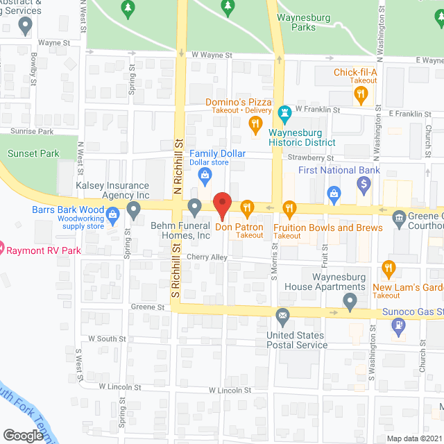 Respicenter Waynesburg in google map