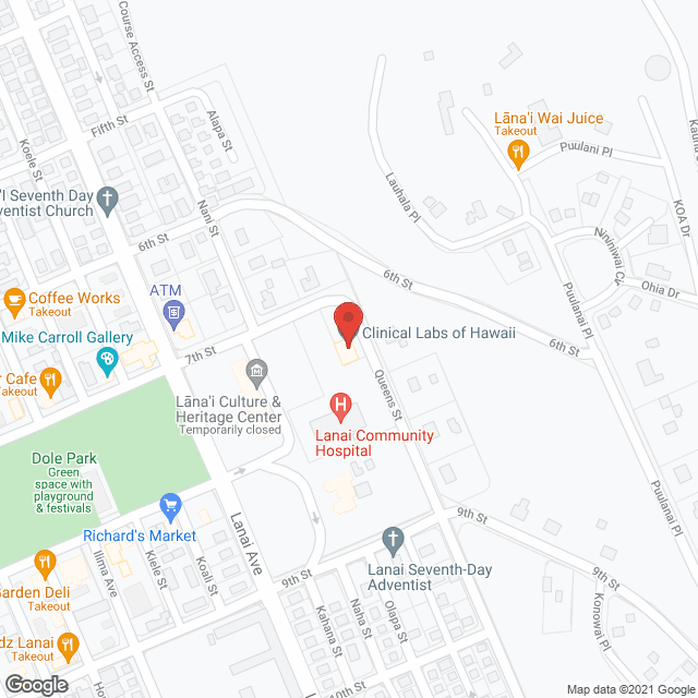 Lanai Community Hospital in google map