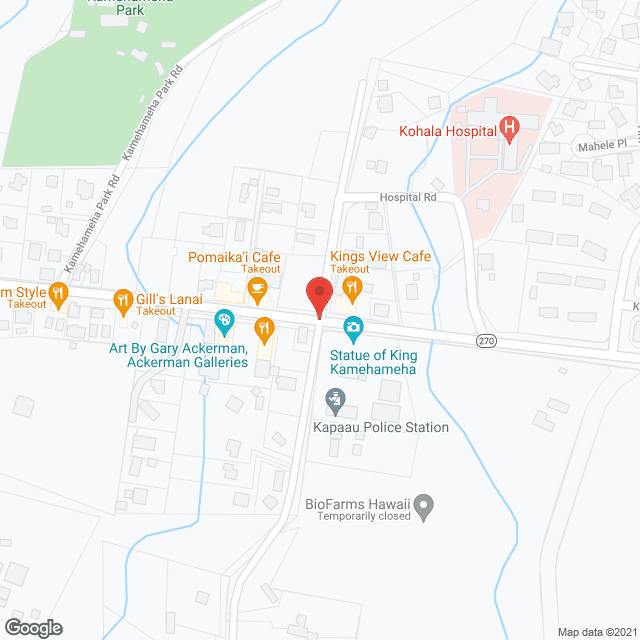 Kohala Hospital in google map