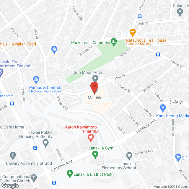 Maluhia Hospital in google map