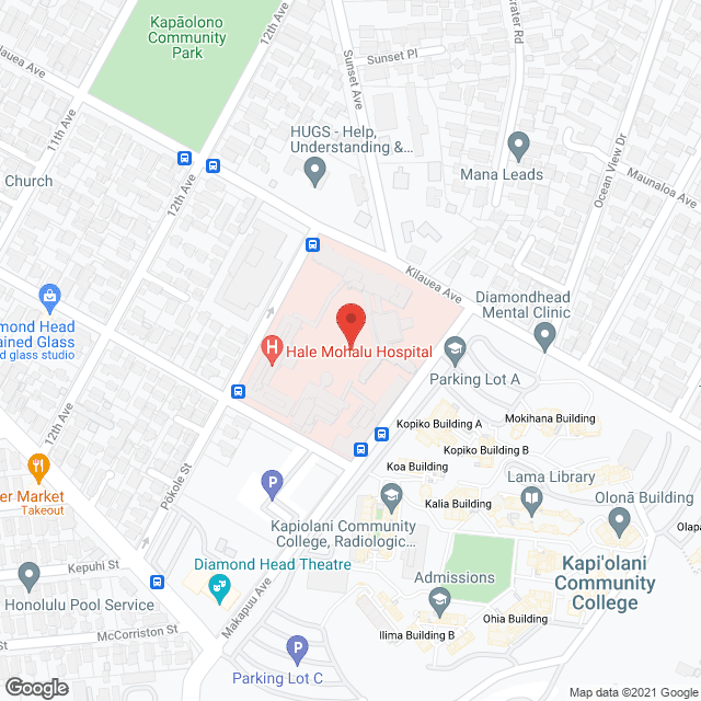 Leahi Hospital in google map