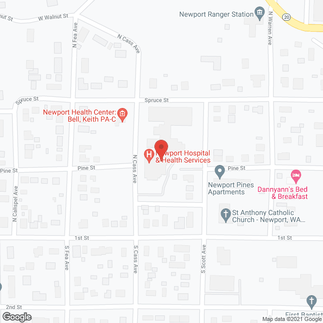 Newport Community Hospital in google map