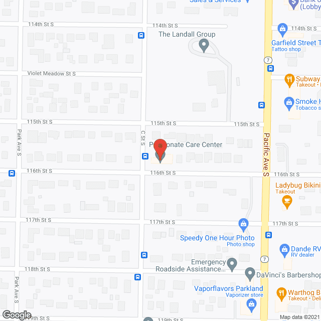 Parkland Care Ctr in google map