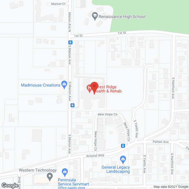 Forest Ridge Health and Rehab Ctr in google map