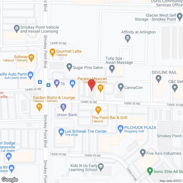 Regency Care Ctr of Arlington in google map