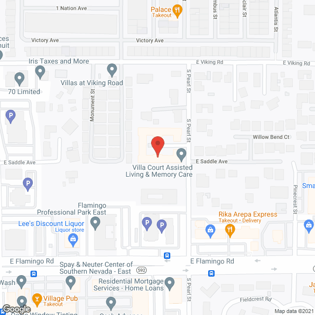 Regency Palms in google map