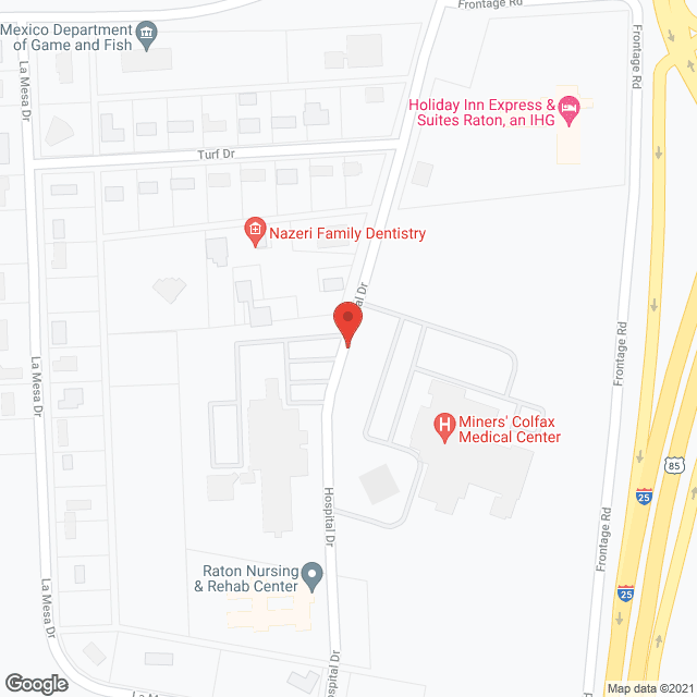 Miners' Colfax Medical Ctr in google map