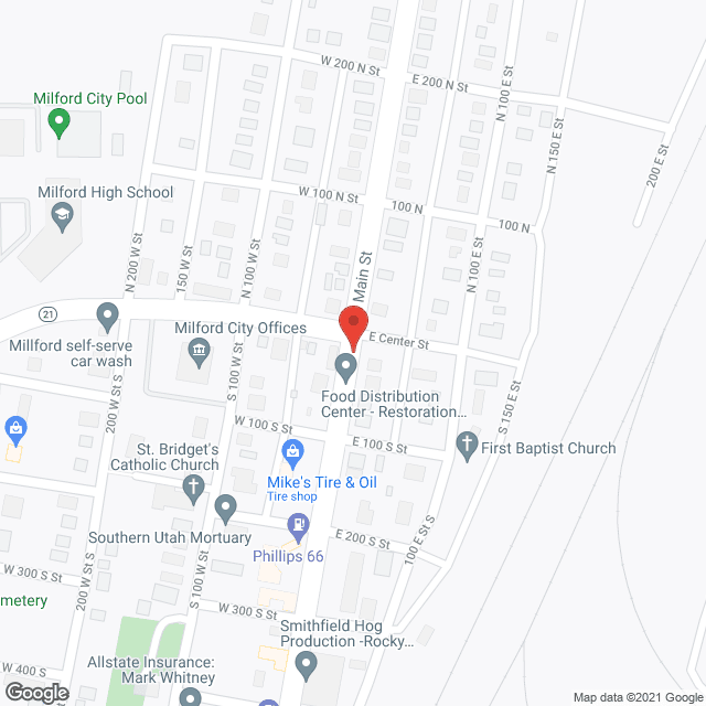 Milford Valley Health Care Svc in google map