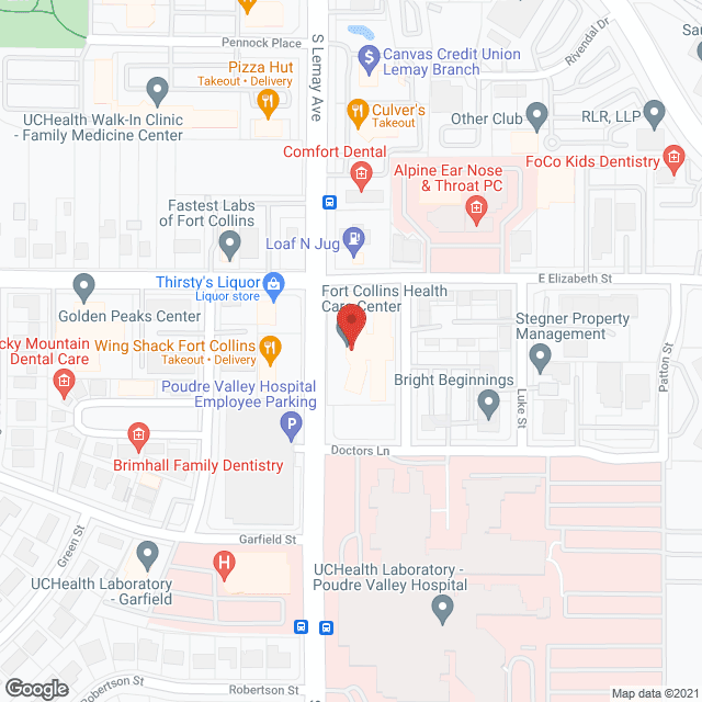 Fort Collins Health Care Ctr in google map