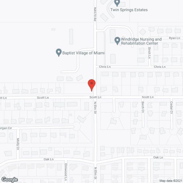 Village-Miami Baptist in google map
