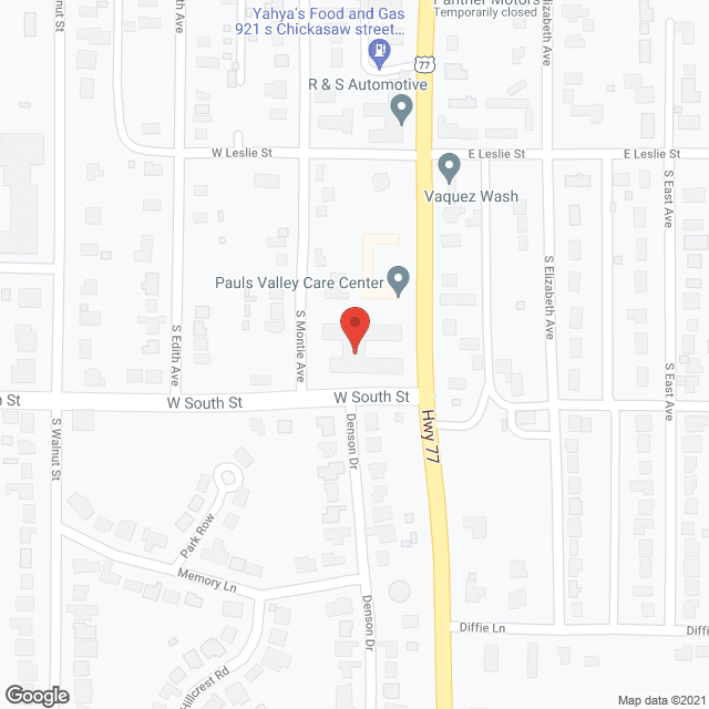 Pauls Valley Health Care in google map