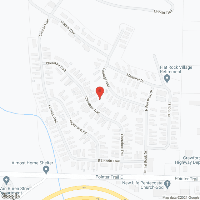 Flat Rock Village Retirement in google map