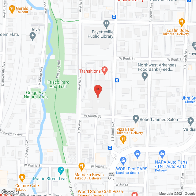 Fayetteville City Hospital in google map