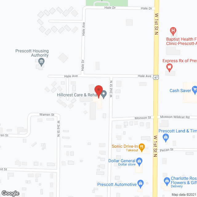Hillcrest Care & Rehab in google map
