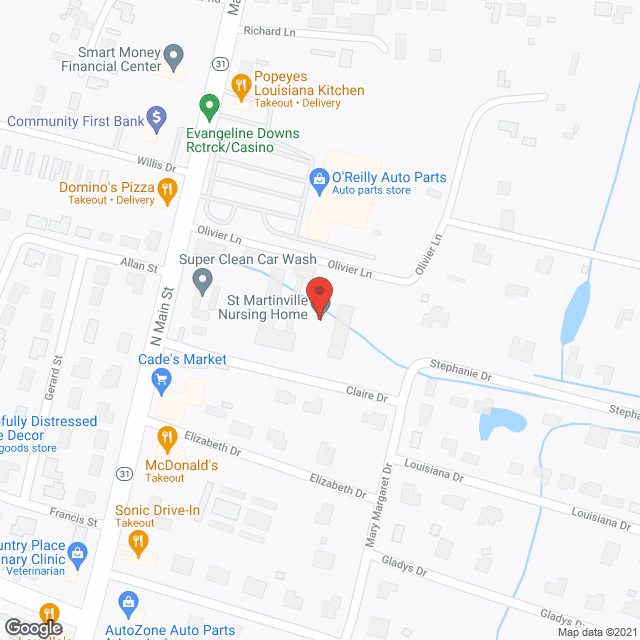 St Martinville Nurse Home in google map