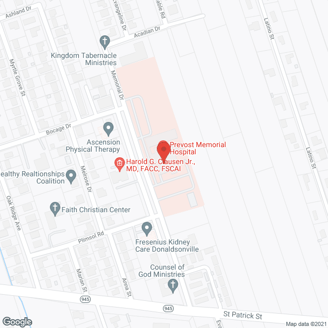 Prevost Memorial Hospital Snf in google map