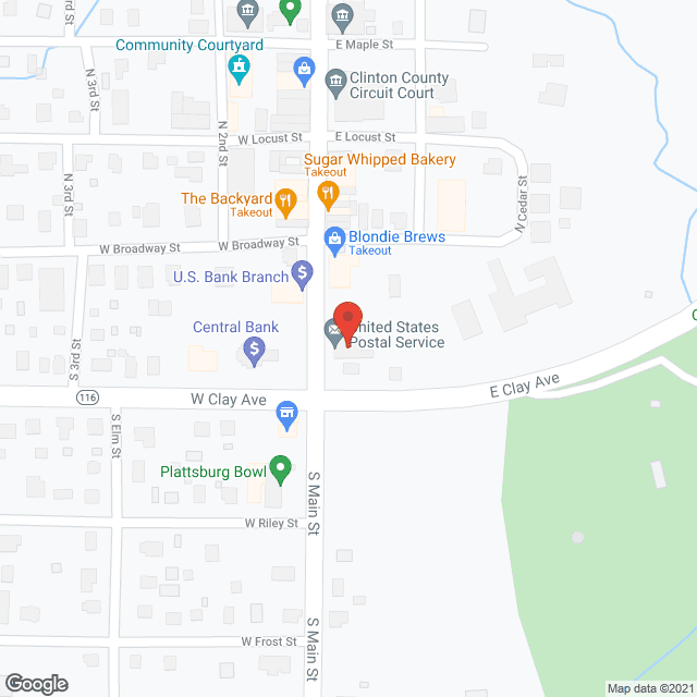 Oakridge of Plattsburg in google map