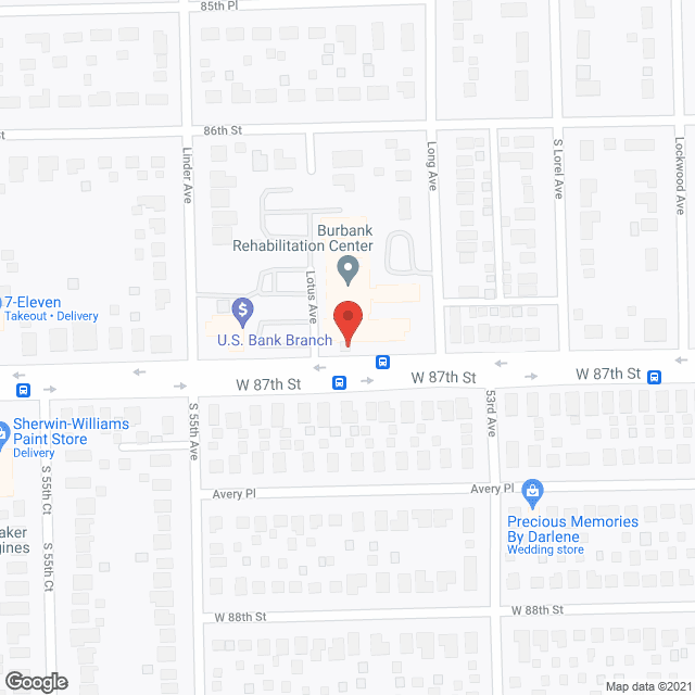 Burbank Rehabilitation (formerly VeraCare Burbank and Brentwood Sub-Acute Healthcare Center) in google map