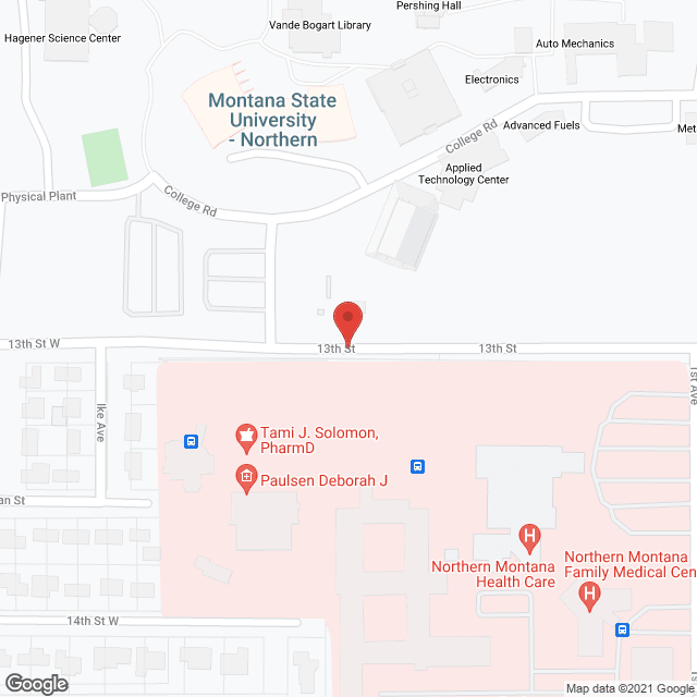 Northern Montana Care Ctr in google map