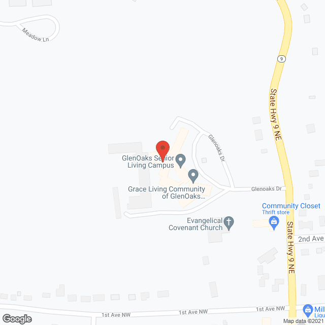 Grace Living community of GlenOaks in google map