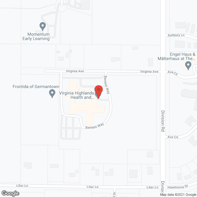 Virginia Highland in google map