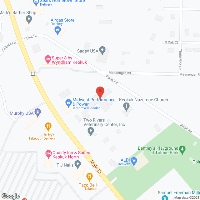 River Hills In Keokuk Nursing in google map