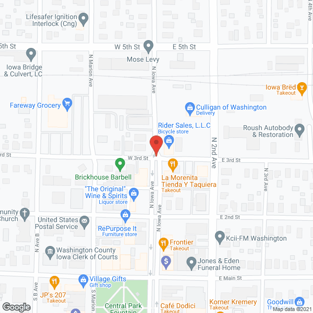 Washington County Hospital in google map