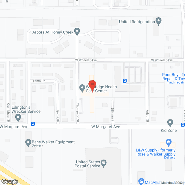 Westridge Health Care Ctr in google map