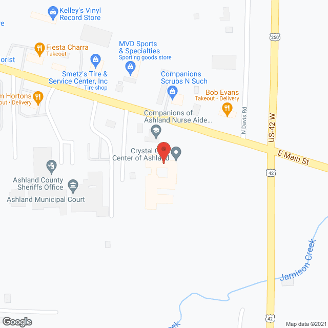 Crystal Care Center of Ashland in google map
