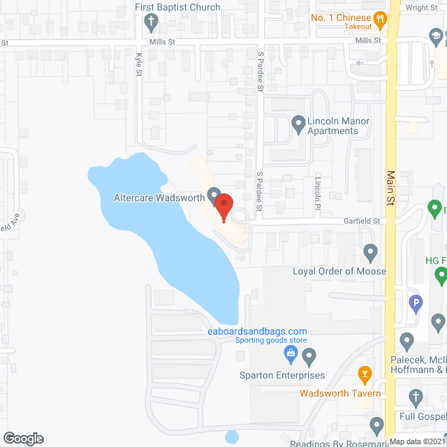 Altercare of Wadsworth in google map