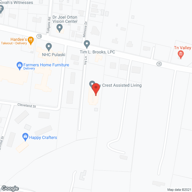 Ivy Crest Assisted Living in google map
