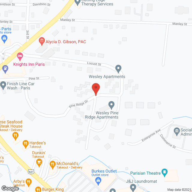 Wesley Pine Ridge Apartments in google map
