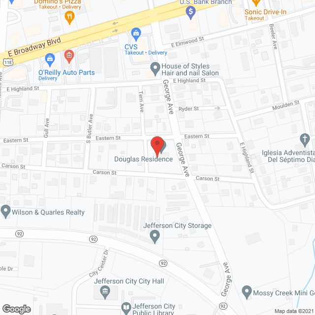 Douglas Residence in google map