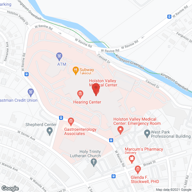 Wellmont Holston Valley Medical Center in google map
