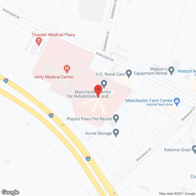 Manchester Health Care Ctr in google map