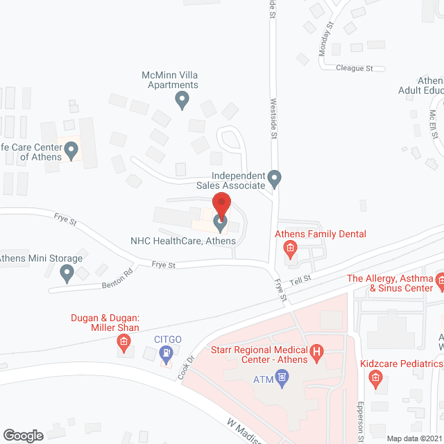 NHC Healthcare-Athens in google map