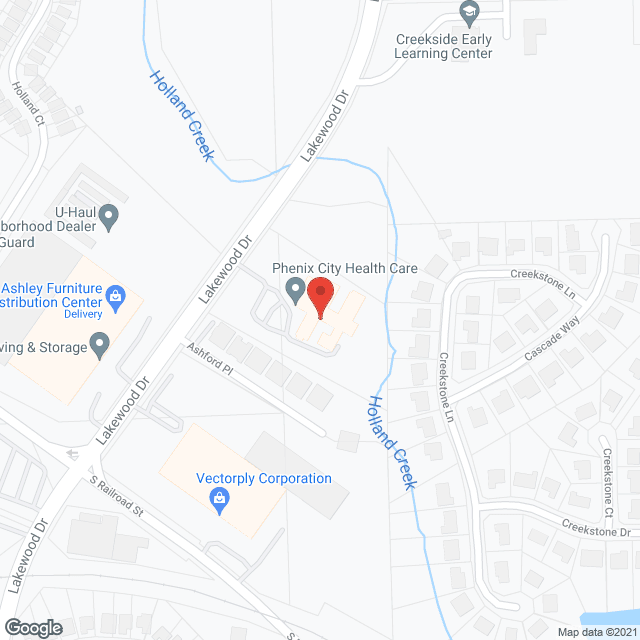 Phenix City Health Care in google map
