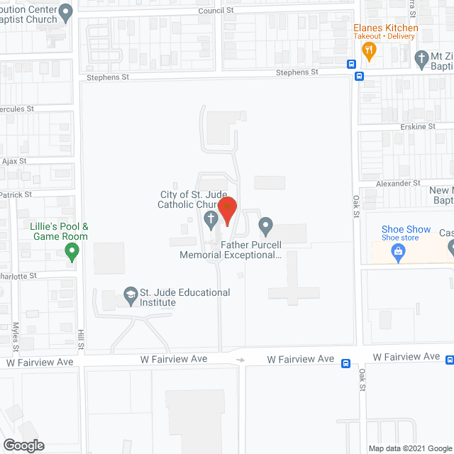 City of Saint Jude in google map