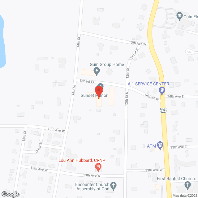 Sunset Manor in google map