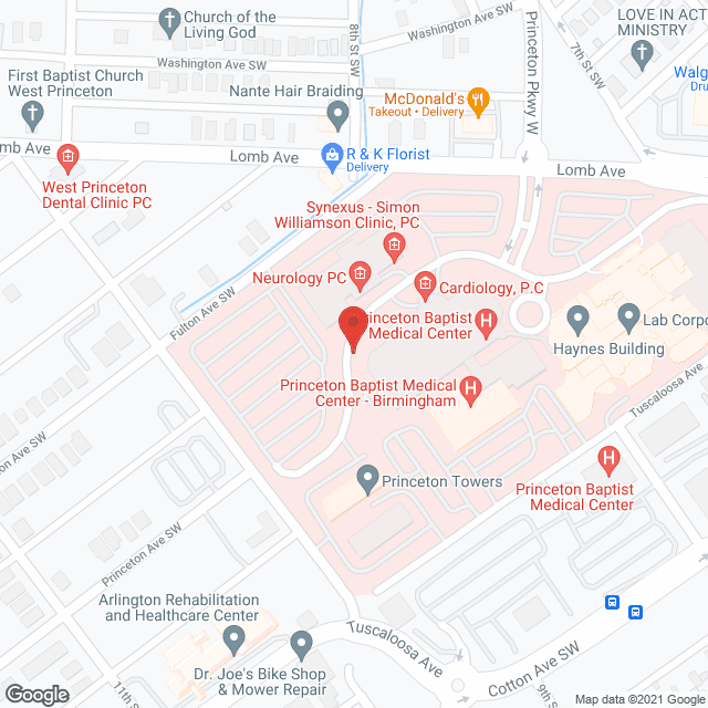 Princeton Towers in google map